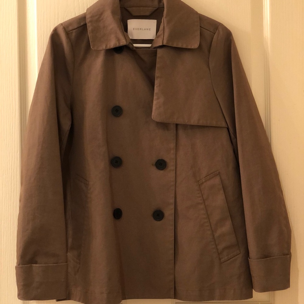 Everlane Army Khaki Green Swing Trench Coat